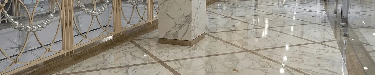 Beautiful marble floor professionally installed in Indianapolis, IN
